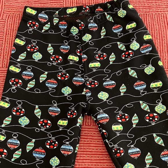 Just Cozy Womens size XS / Small thick fleece colorful festive garland Leggings - Picture 11 of 15